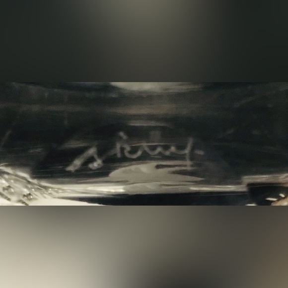 Vintage Skrufs Glasbruk Girl Praying Stars Vase - Picture 14 of 16